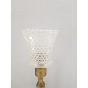 VTG Homco Clear Hobnail Glass Peg Votive Sconce Candle Holder